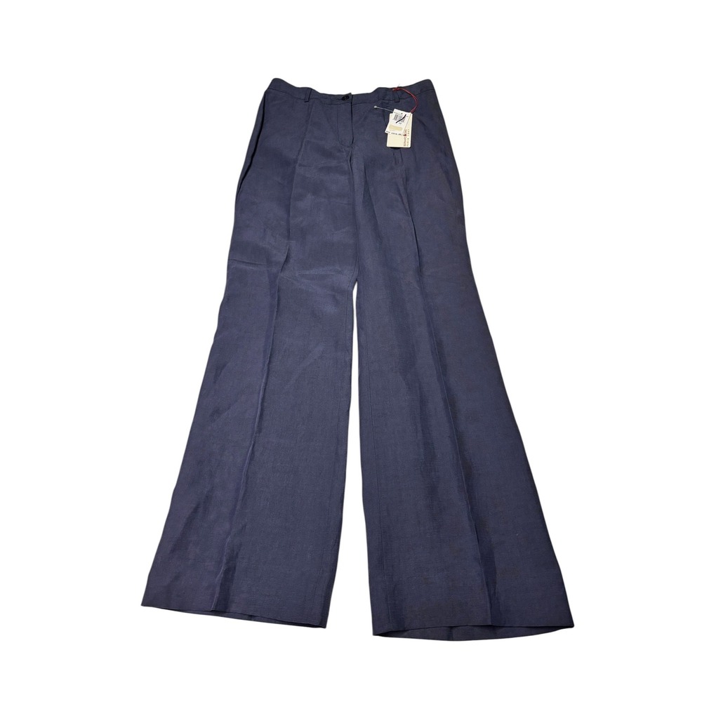 NWT DEADSTOCK Bernard Zins Linen Silk Wide Leg Women 10 W30 L33 $315 Made France
